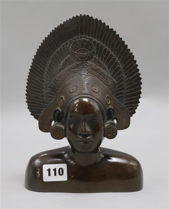 An Asian bronze bust